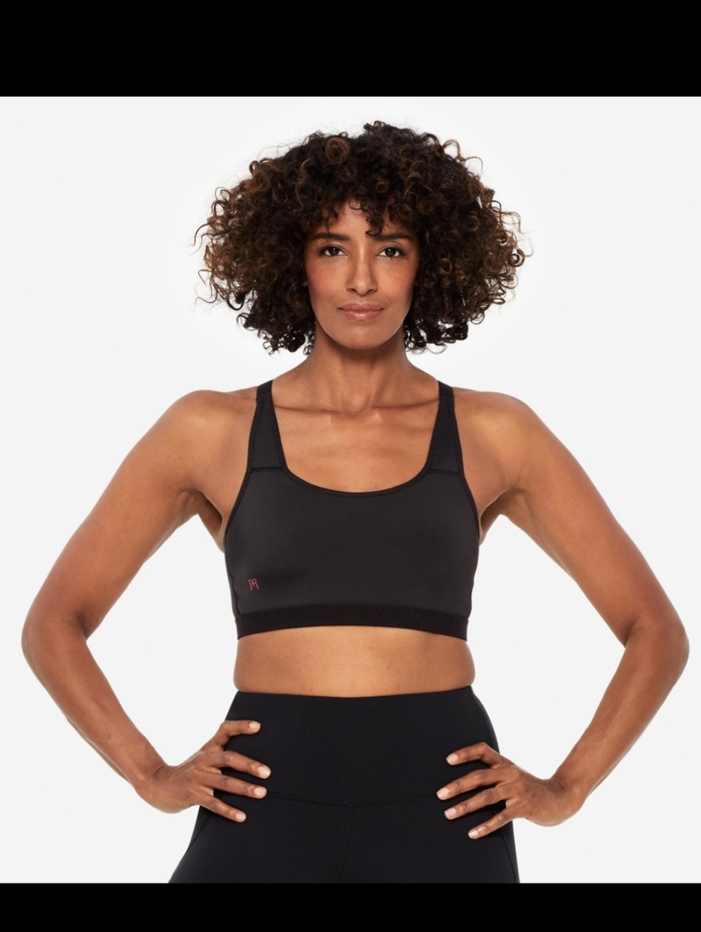 Ruby Ribbon Sport Demiette Bra Black Size 48/4XL Style #1802